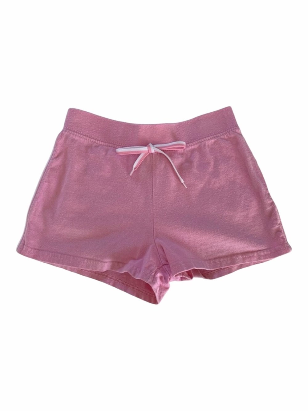 Circo Girls Pink White Stripe Pull On Shorts With Bow Size 6X Stretchy Waist